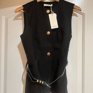 Sandro Black and Gold Tailored top